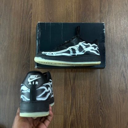 NIKE AIR FORCE 1 SKELETON " BLK " SZ. 9.5