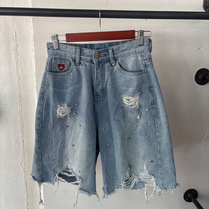 DENIM RHINESTONE AE JORTS SZ. 26