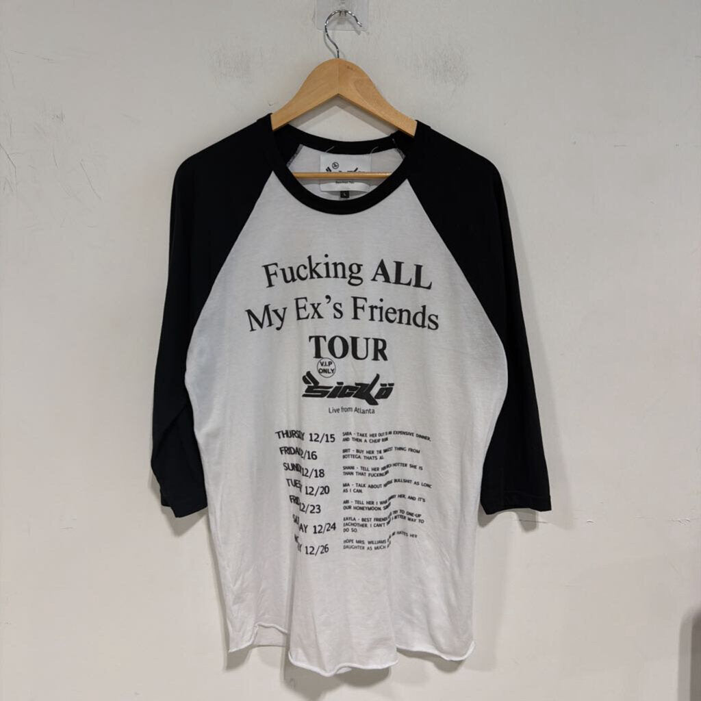 SICKO RAGLAN TEE SZ LARGE
