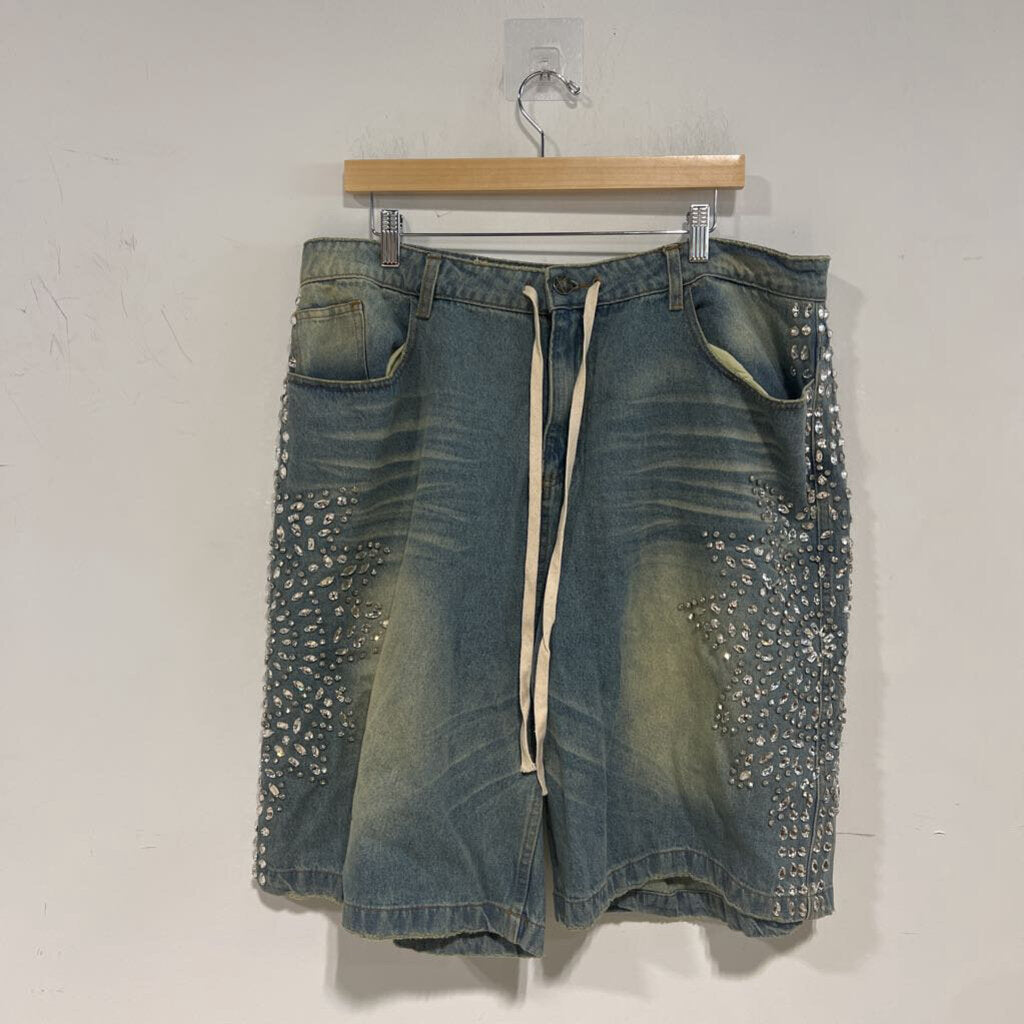 VALE RHINESTONE JORTS SZ 36