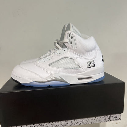 JORDAN 5 WHITE METALLIC SZ 9.5