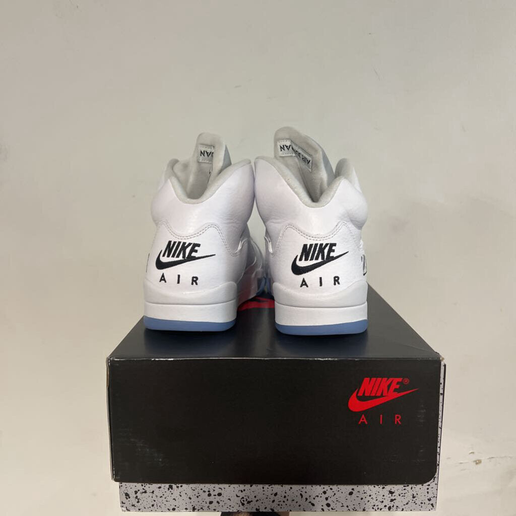 JORDAN 5 WHITE METALLIC SZ 9.5