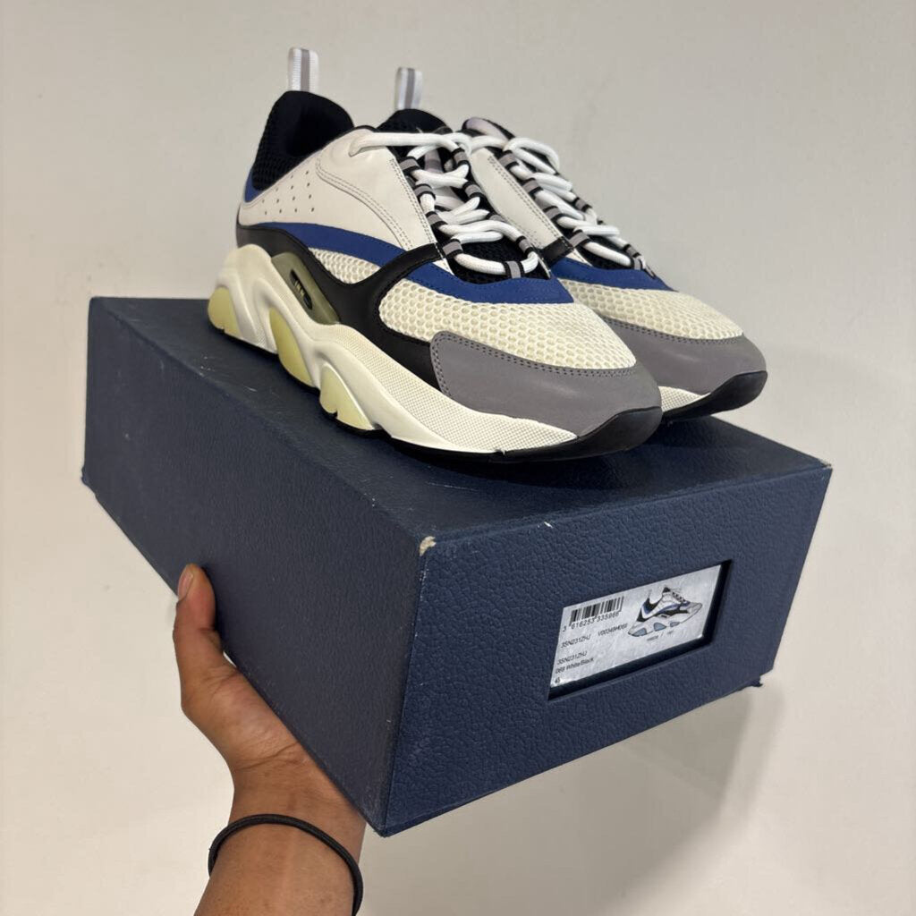 DIOR B22 WHT/BLUE SZ 45