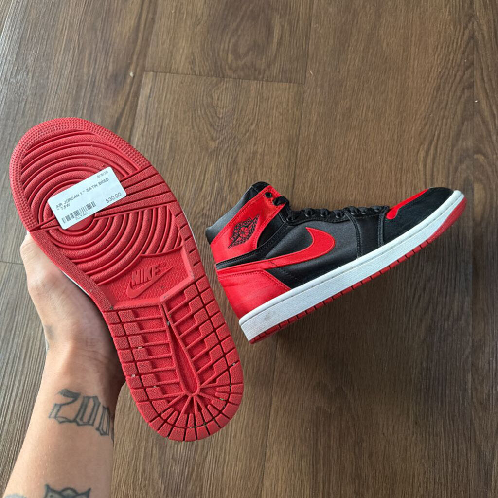 AIR JORDAN 1 " SATIN BRED " 7.5W