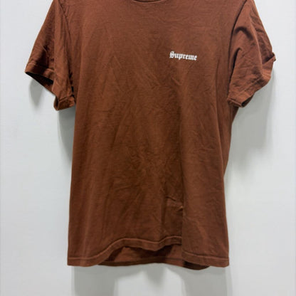 SUPREME BROWN TEE SZ S