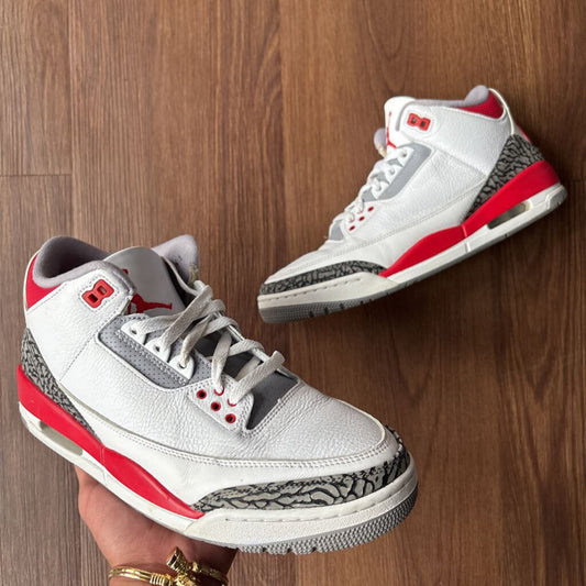 FIRE RED JORDAN 3 SZ 9.5 (NO BOX)