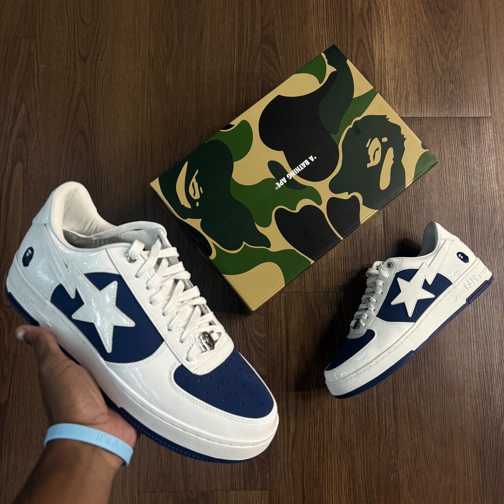 BAPESTA WHITE/NAVY SZ. 12 (BOX)
