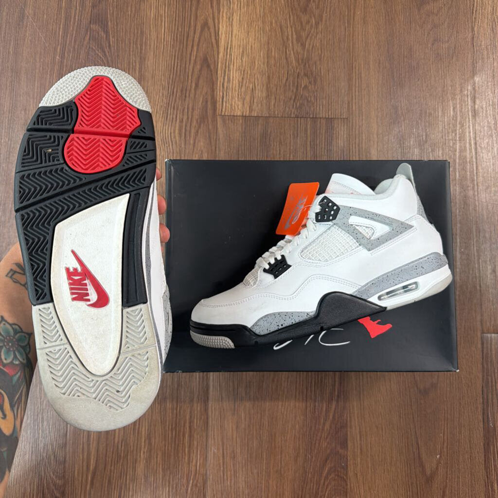 AIR JORDAN 4 " WHITE CEMENT " SZ.10.5
