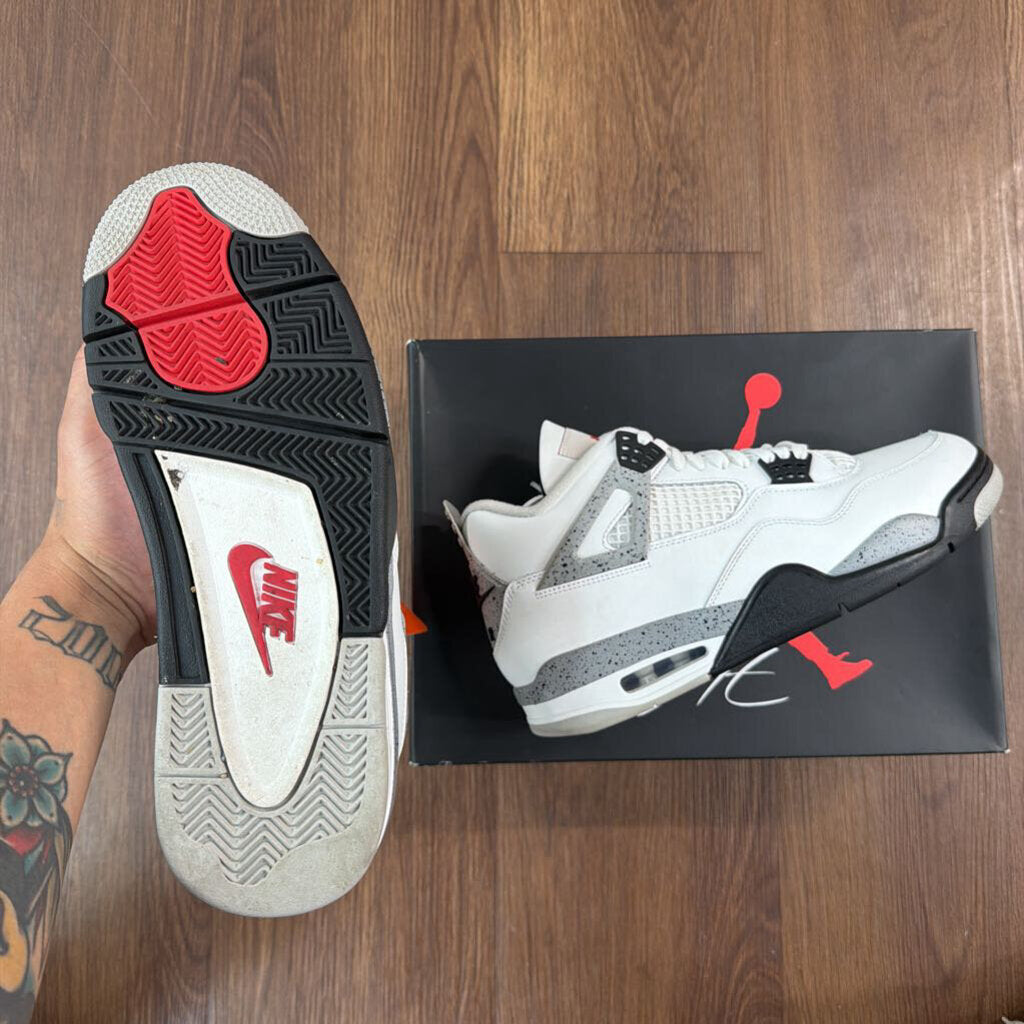 AIR JORDAN 4 " WHITE CEMENT " SZ.10.5