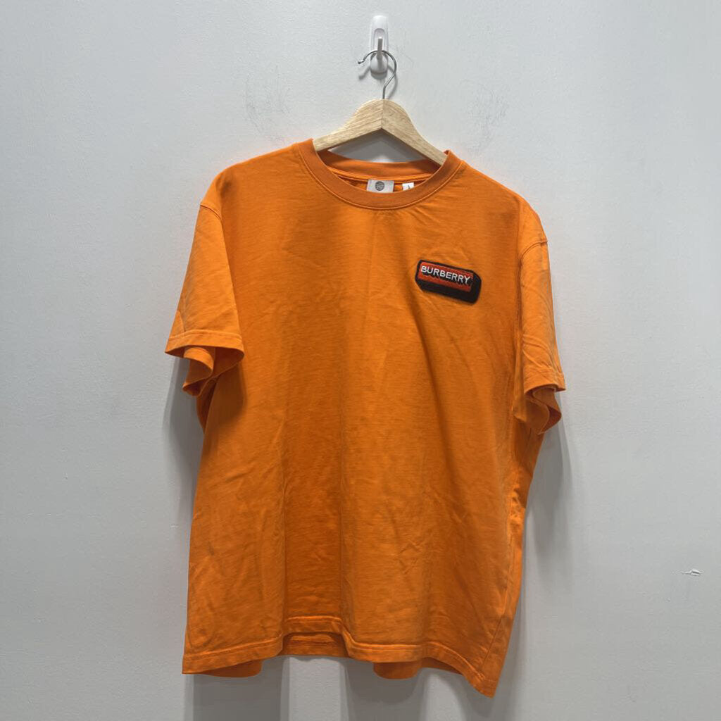 BURBERRY ORANGE TEE SZ. L