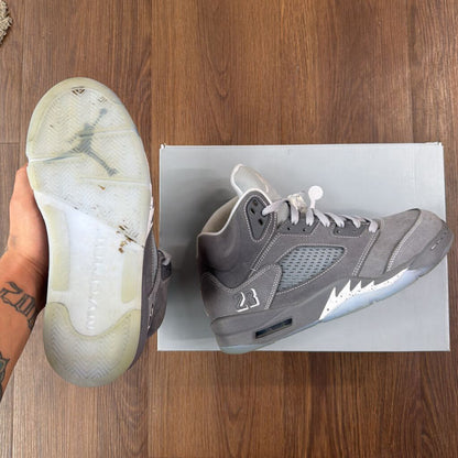 WOLF GREY JORDAN 5 SZ 8.5 (BOX)