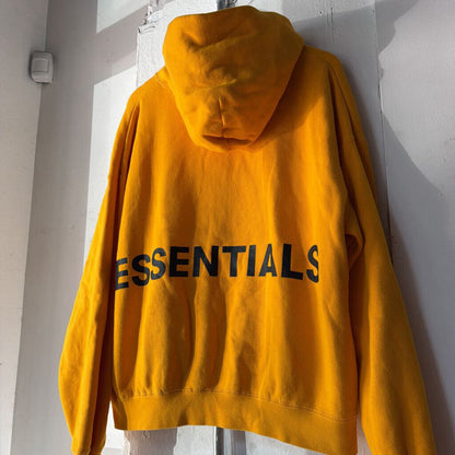ESSENTILAS BCK LOGO HOODIE ( YELLOW ) SZ.S