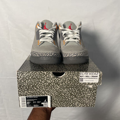Jordan 3 Cool Grey Sz 8.5