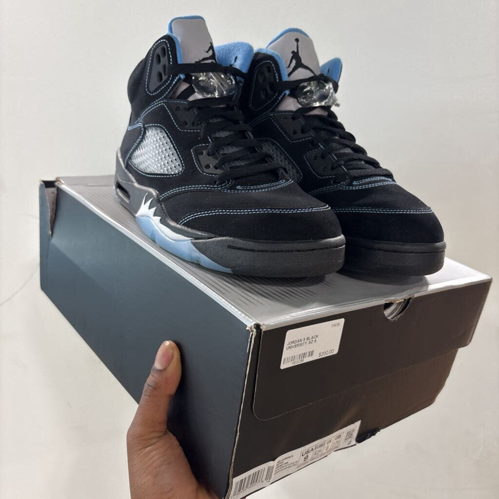 JORDAN 5 BLACK UNIVERSITY SZ 9