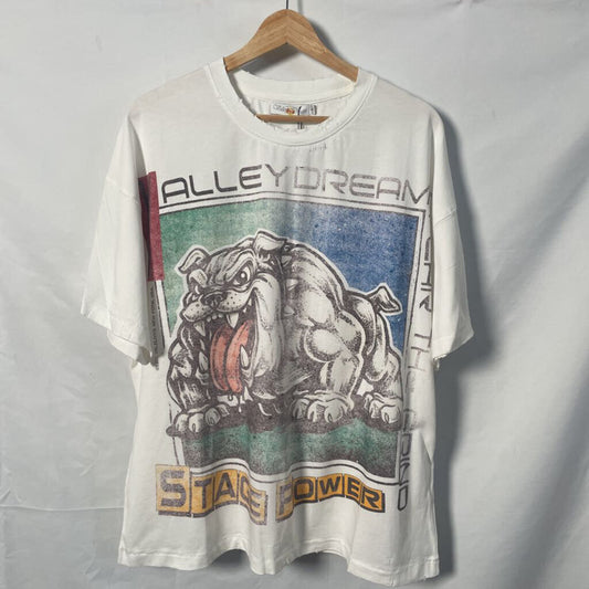 Vale White Bull Dog Tee Sz. L
