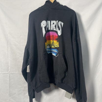Balenciaga Black Paris Hoodie Sz. 4