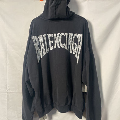 Balenciaga Black Paris Hoodie Sz. 4