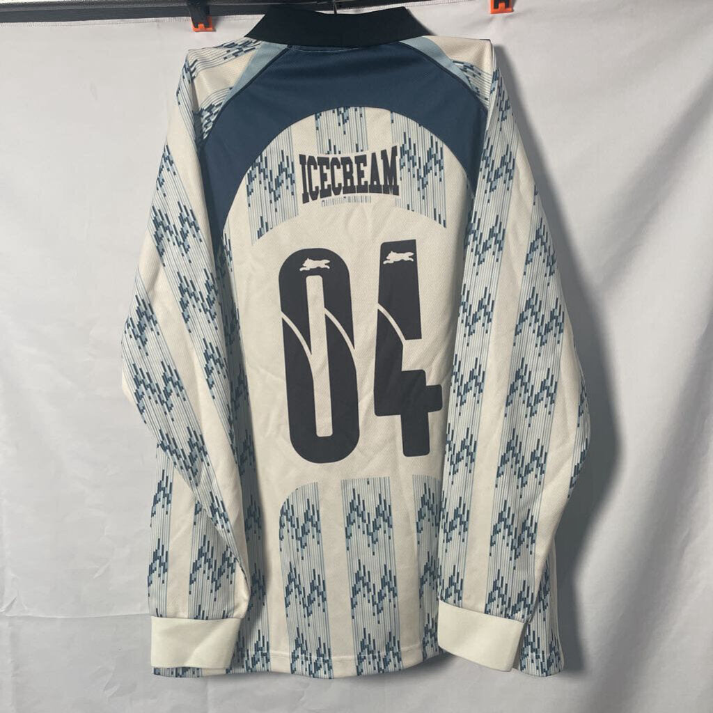 Ice Cream Blue Goal Soccer Jersey Sz. L