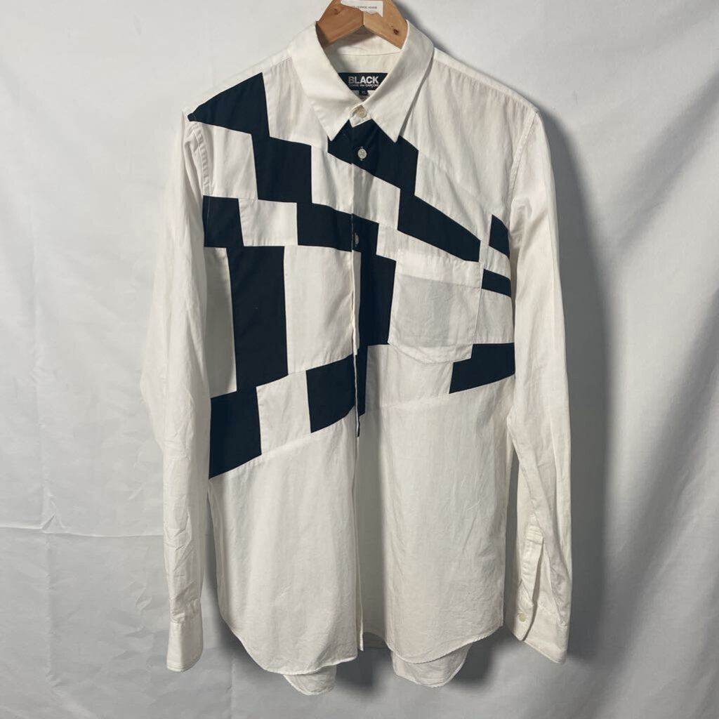 CDG White Checkered Shirt Sz. Xl
