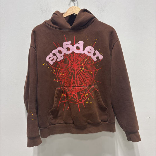 SPIDER HOODIE BROWN SZ S