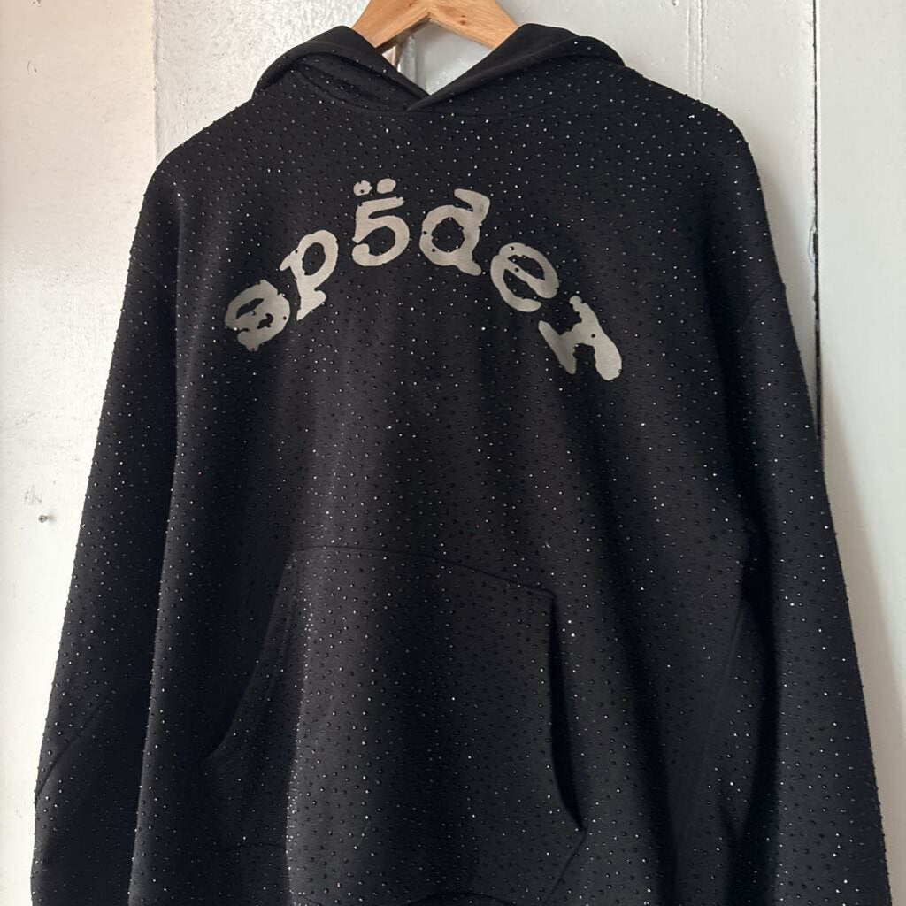 SP5DER RHINESTONE HOODIE SZ.M