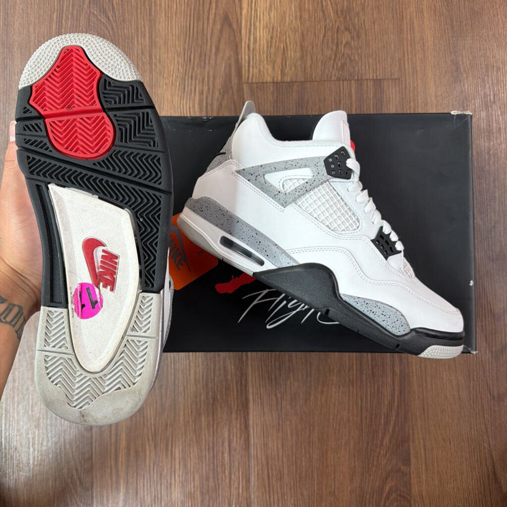 JORDAN 4 "WHITE CEMENT" SZ 9 (BOX)