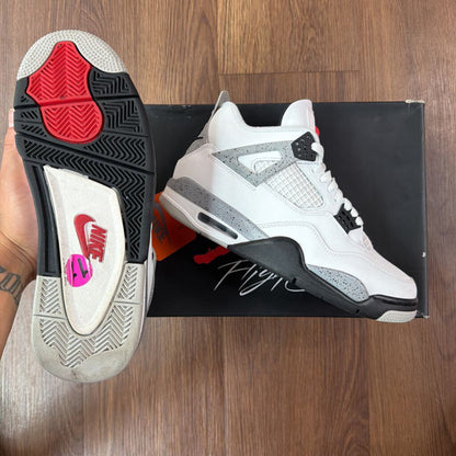 JORDAN 4 "WHITE CEMENT" SZ 9 (BOX)