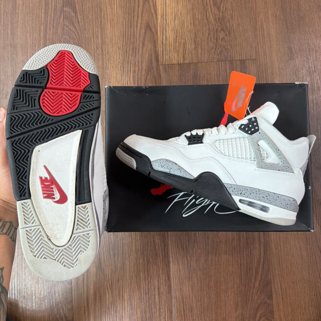 JORDAN 4 "WHITE CEMENT" SZ 9 (BOX)