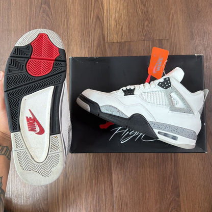 JORDAN 4 "WHITE CEMENT" SZ 9 (BOX)