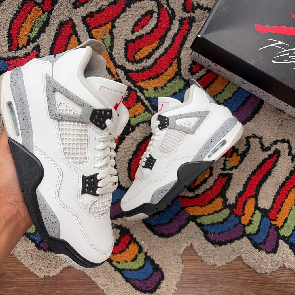 AIR JORDAN 4 " WHITE CEMENT " SZ.10.5