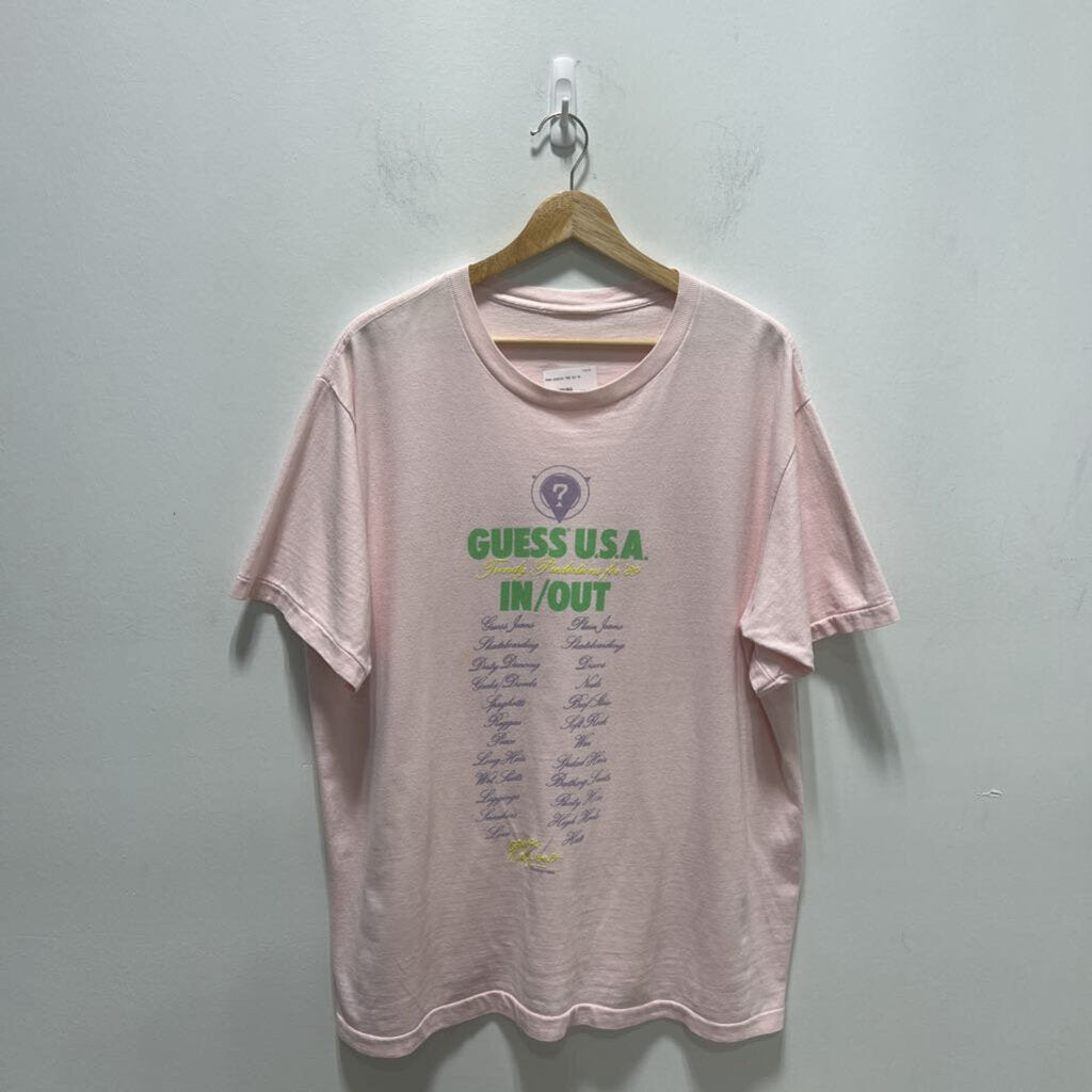PINK GUESS TEE SZ XL