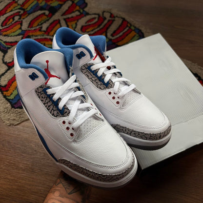 JORDAN 3 TRUE BLUE SZ. 10.5 (BOX)
