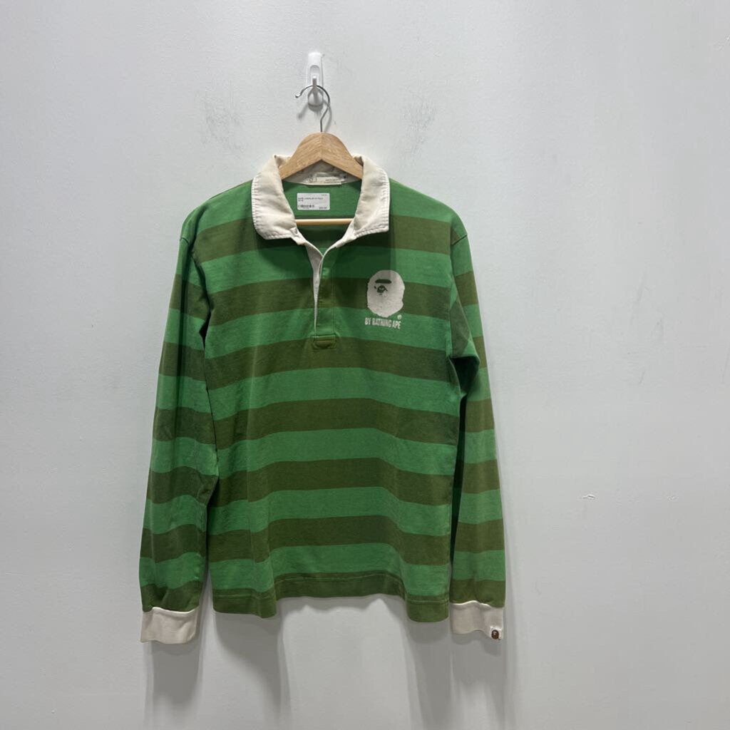 BAPE LONGSLEEVE POLO SZ M