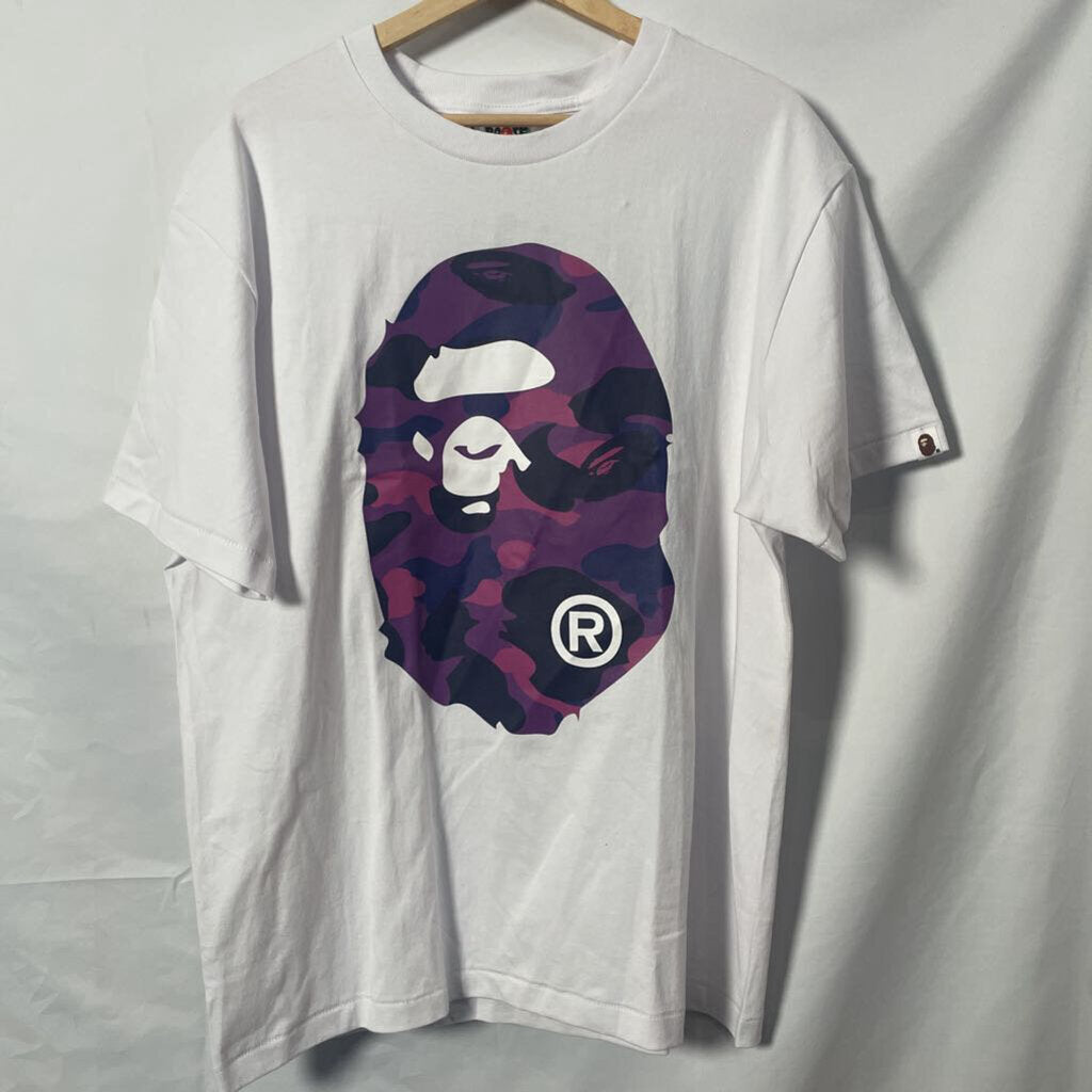 Purple Bape Head Tee Sz. XL