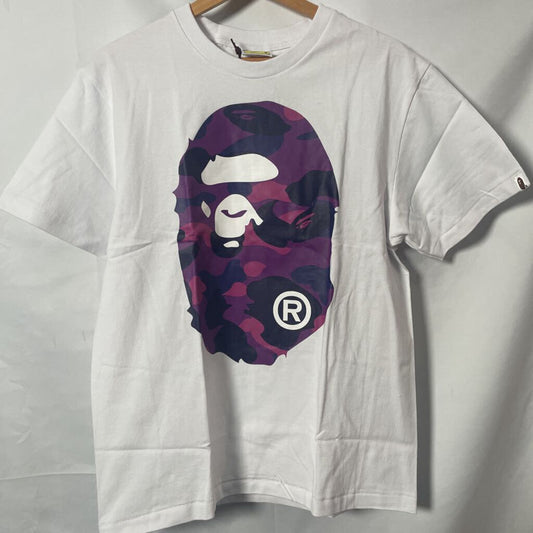 Purple Bape Head Tee Sz. M
