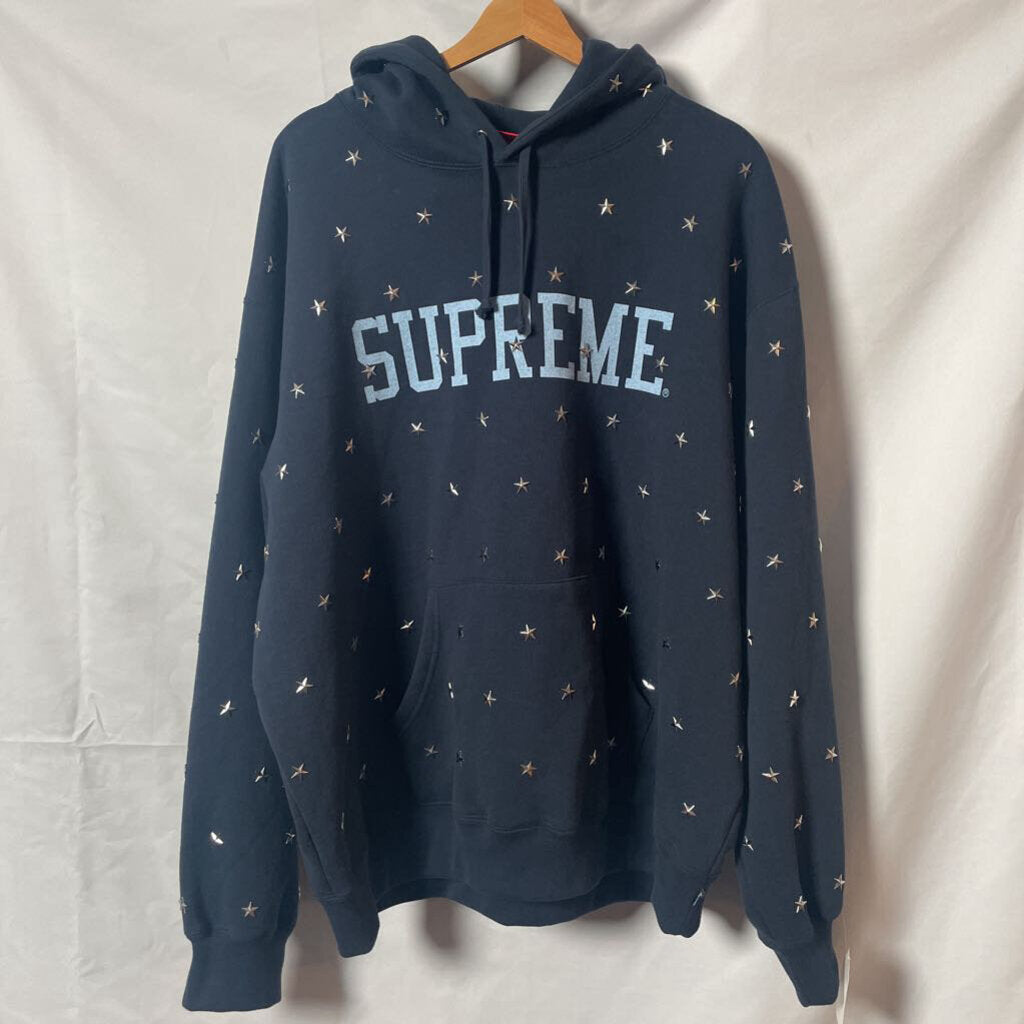 Supreme Navy Star Hoodie Sz. XL