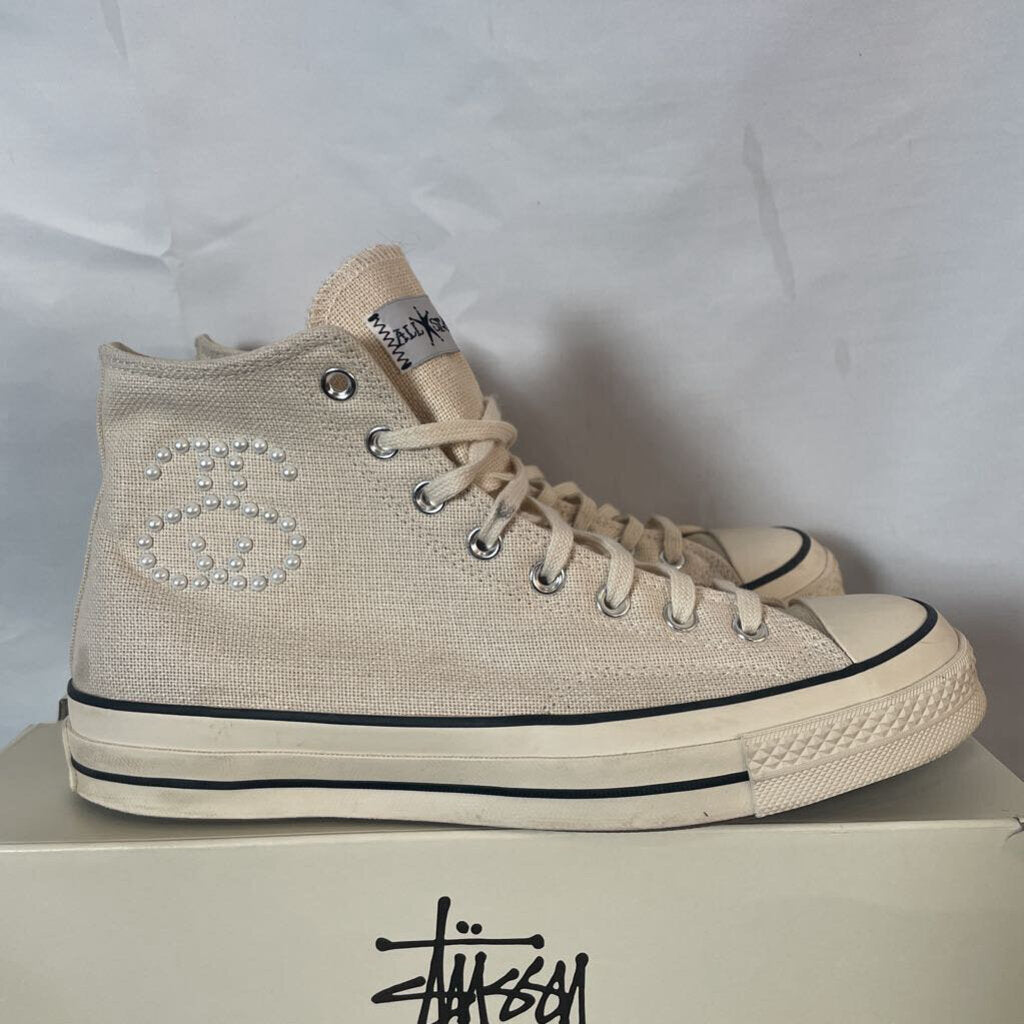 Stussy Cream Converses Sz. 10