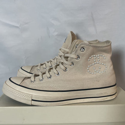 Stussy Cream Converses Sz. 10