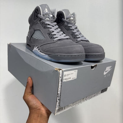 USED JORDAN 5 WOLF GREY SZ 11