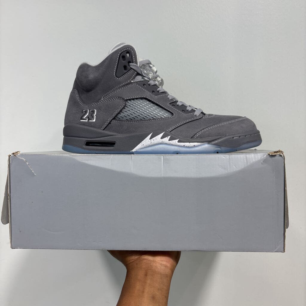 USED JORDAN 5 WOLF GREY SZ 11