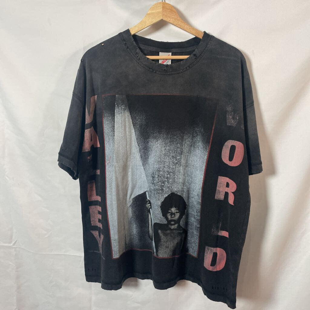 Vale Black White Flag Tee Sz. L