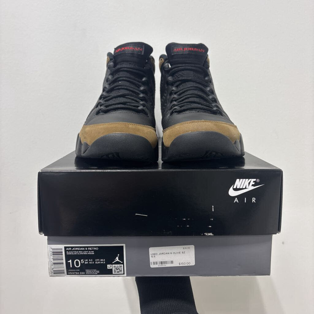 USED JORDAN 9 OLIVE SZ 10.5