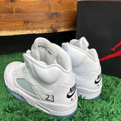 JORDAN 5 WHITE METALIC SZ. 12 (BOX)