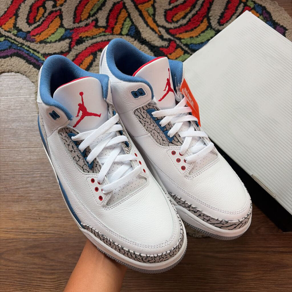JORDAN 3 TRUE BLUE SZ. 11.5 (BOX)