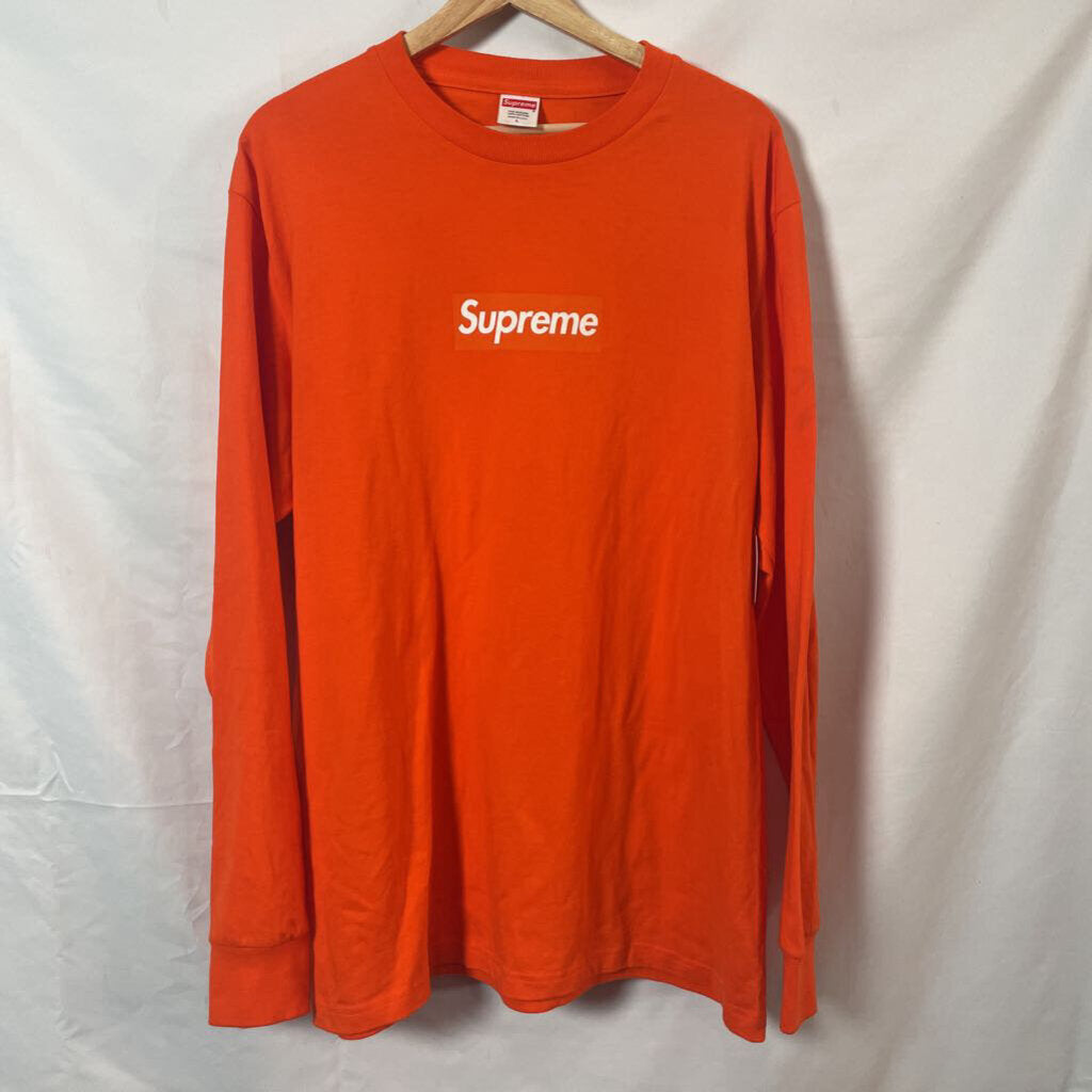 Orange Supreme Box Logo L/s Sz. L