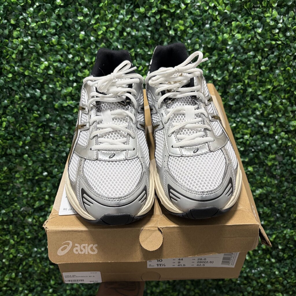 ASICS GEL WHITE/BLACK/GOLD/ SZ 10