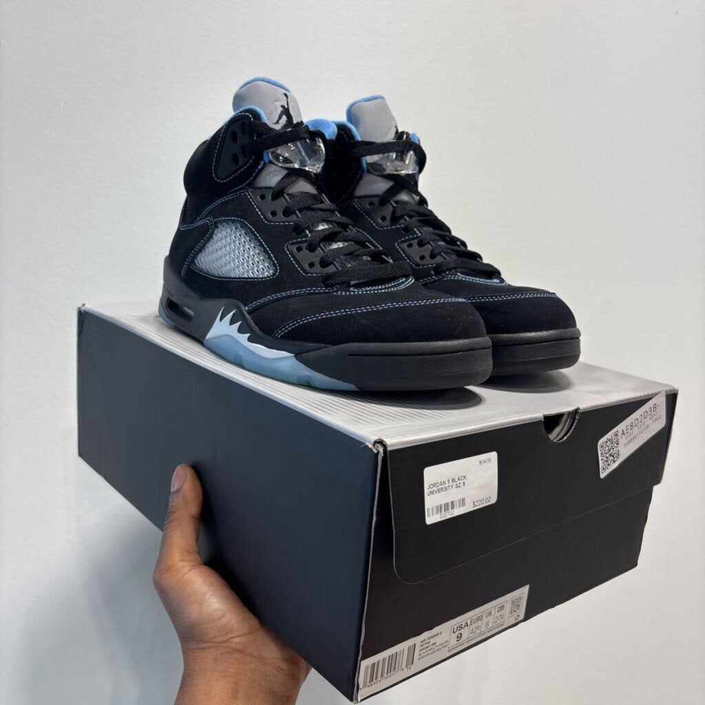 JORDAN 5 BLACK UNIVERSITY SZ 9