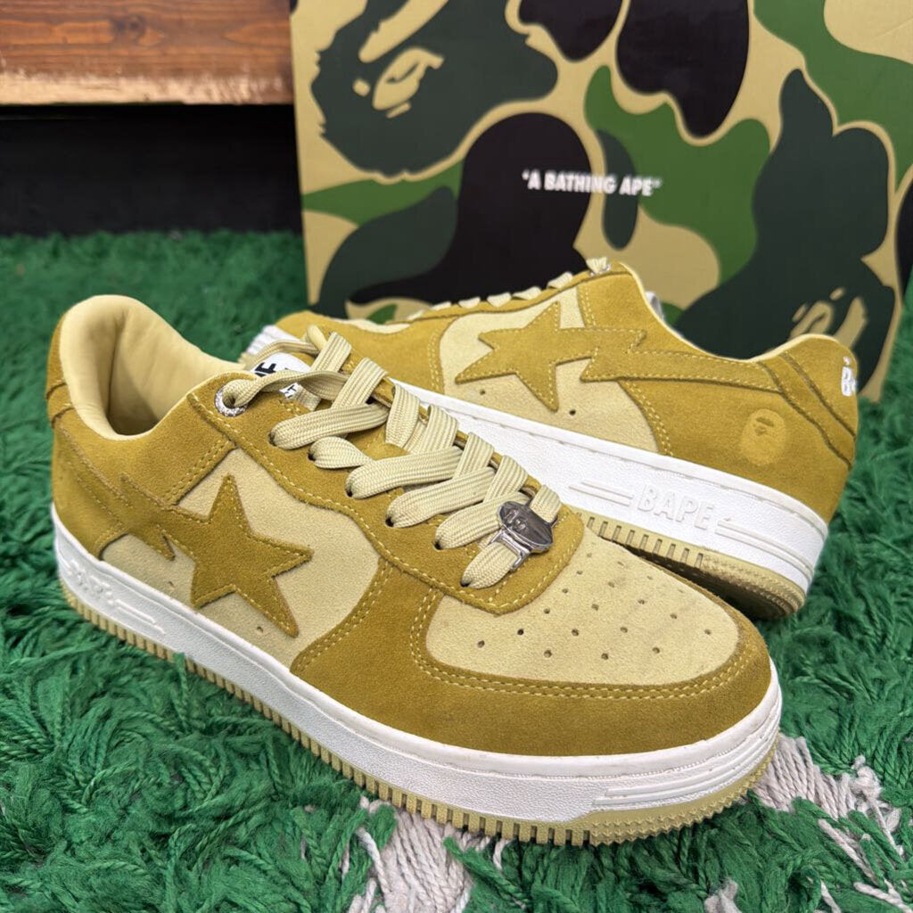 BAPESTAS TAN SUEDE SZ.7 W BOX