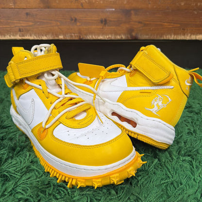 NIKE X OW FORCES ( YELLOW ) SZ.9.5 NO BOX