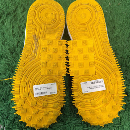 NIKE X OW FORCES ( YELLOW ) SZ.9.5 NO BOX